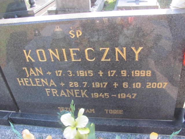 Jan Konieczny 1915 Cieszyn Komunalne - Grobonet - Wyszukiwarka osób pochowanych