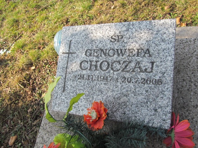 Genowefa Choczaj 1947 Cieszyn Komunalne - Grobonet - Wyszukiwarka osób pochowanych